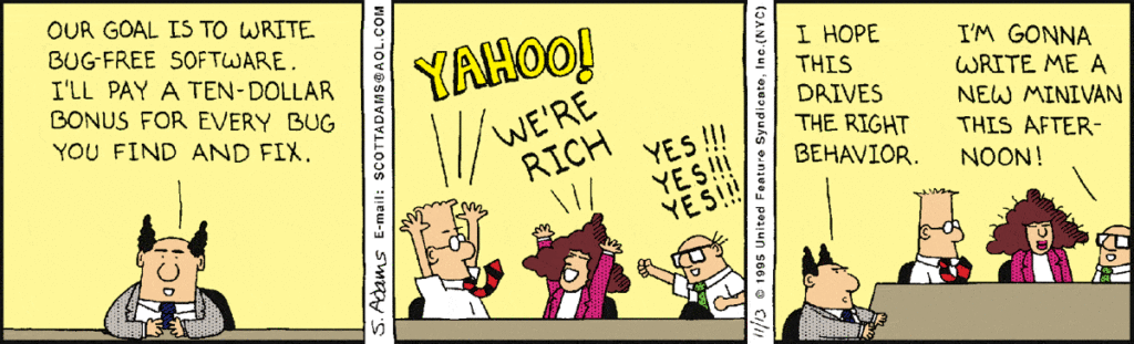 dilbert bug free software